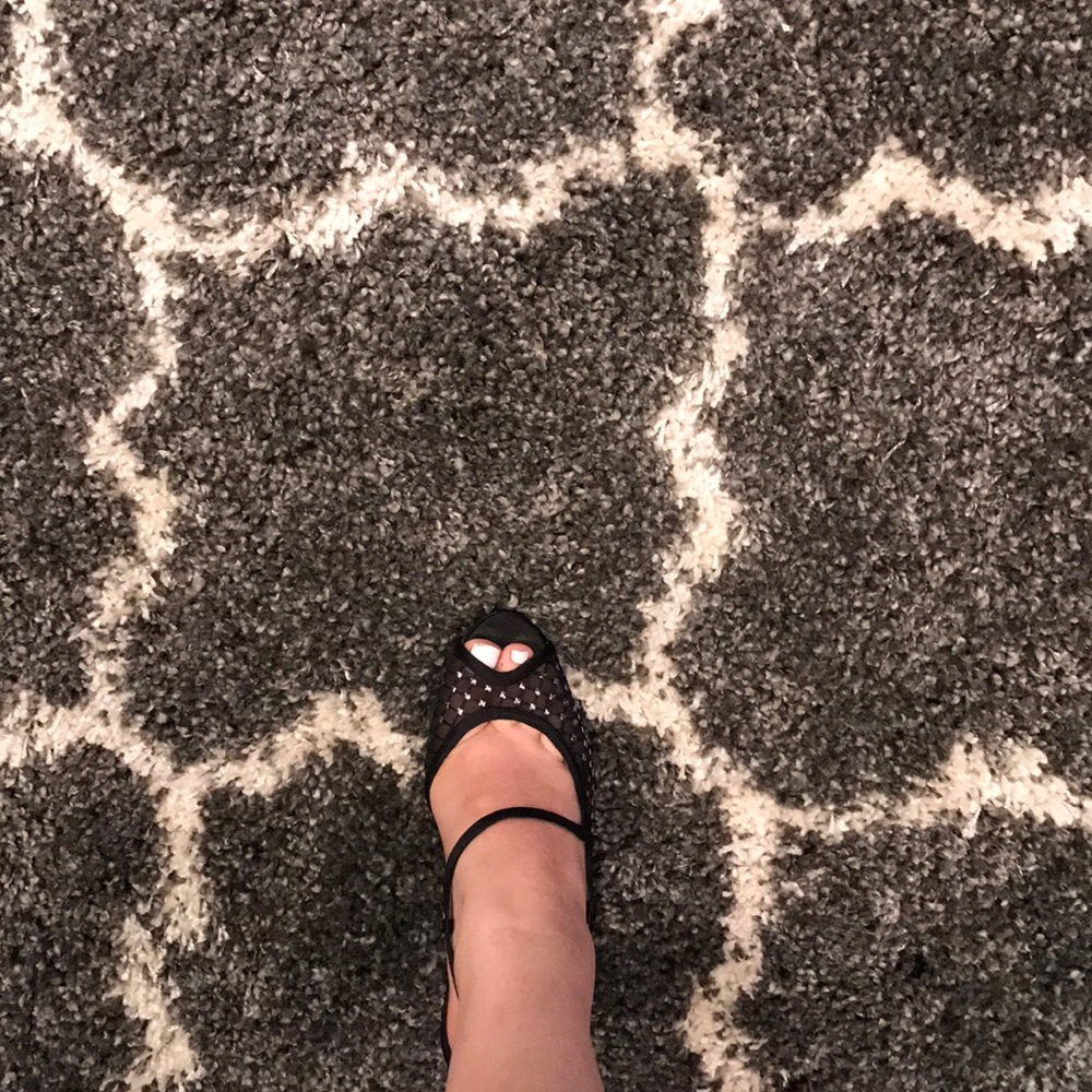 Black strappy heels
